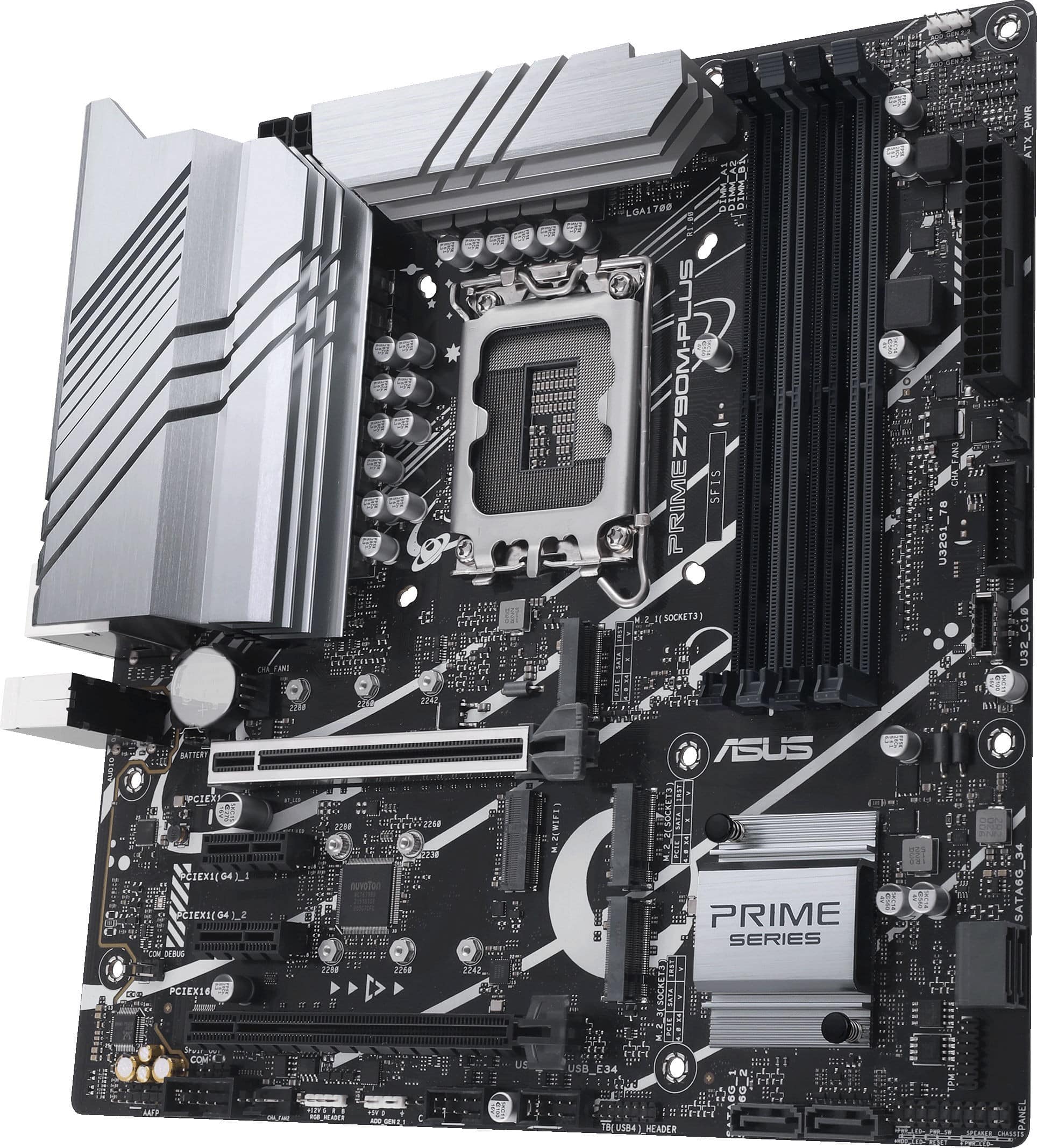 Материнская плата ASUS PRIME Z790M-PLUS [LGA 1700, Intel Z790, 4xDDR 5, 3xM.2, 2xPCI-E x16, Micro-ATX]