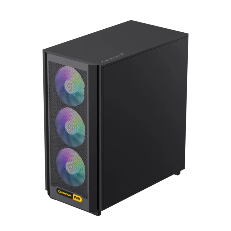 Корпус GameMax F46 BK (1116-4046R0002) [Midi Tower, 3 x 120x120 мм, черный]