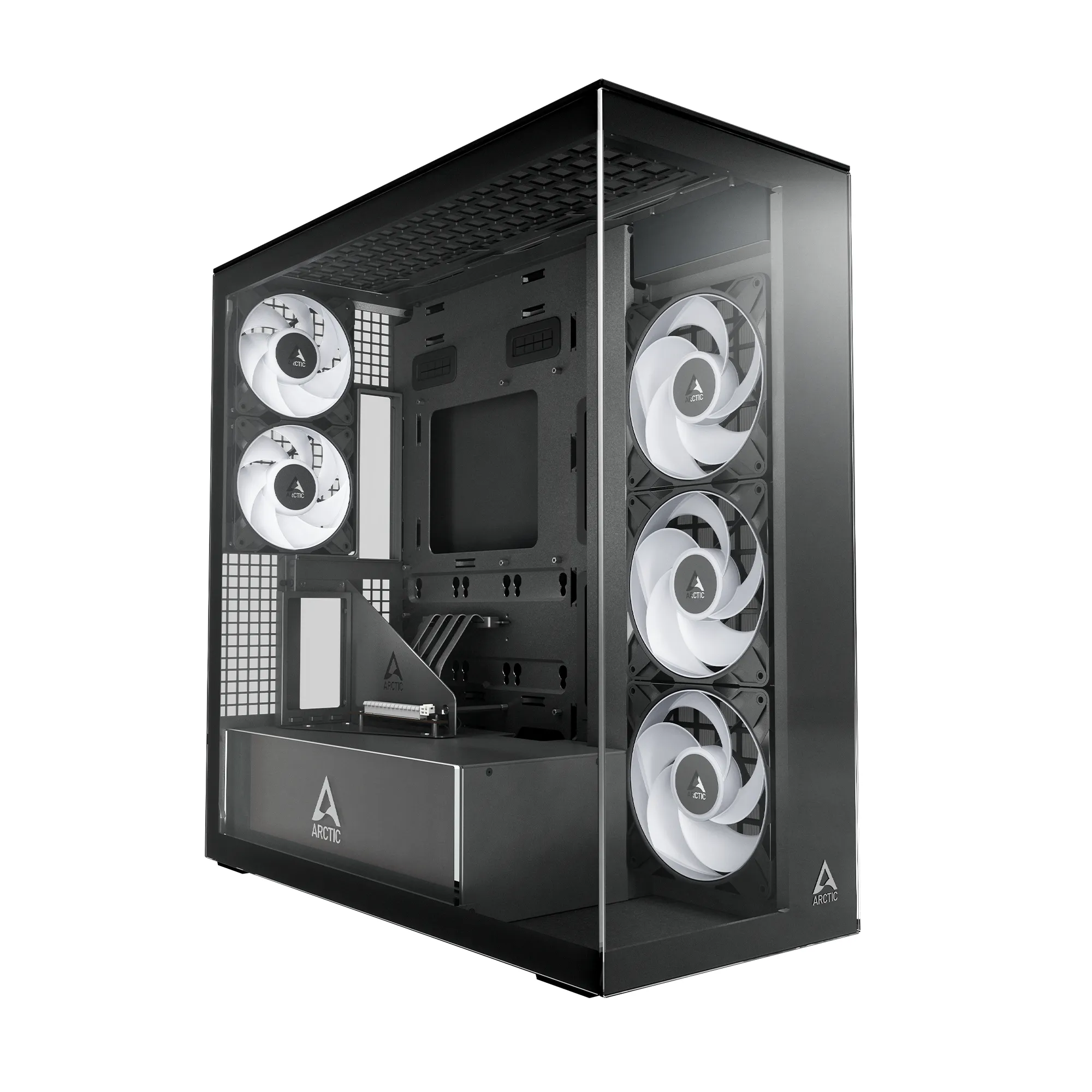Корпус Arctic Xtender VG Black(Clear Glass) (ACPCC00024A) [Full Tower, 2×120 мм + 3×140 мм A-RGB, Черный]