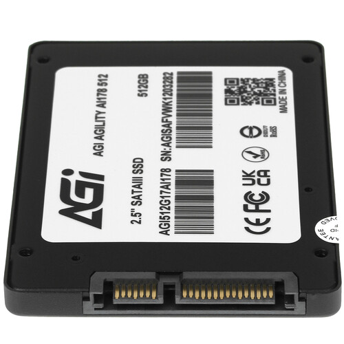 SSD-накопитель AGI AI178 (AGI512G17AI178-CB) [512 ГБ, 2.5", SATA III, 530/480 МБ/с]