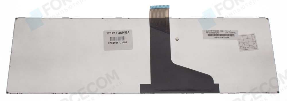 Клавиатура для ноутбука Toshiba Satellite L850, ENG, черная, наклейки в комплекте