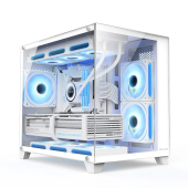 Корпус HuntKey S960 StormX [Mini Tower, без вентиляторов, белый]