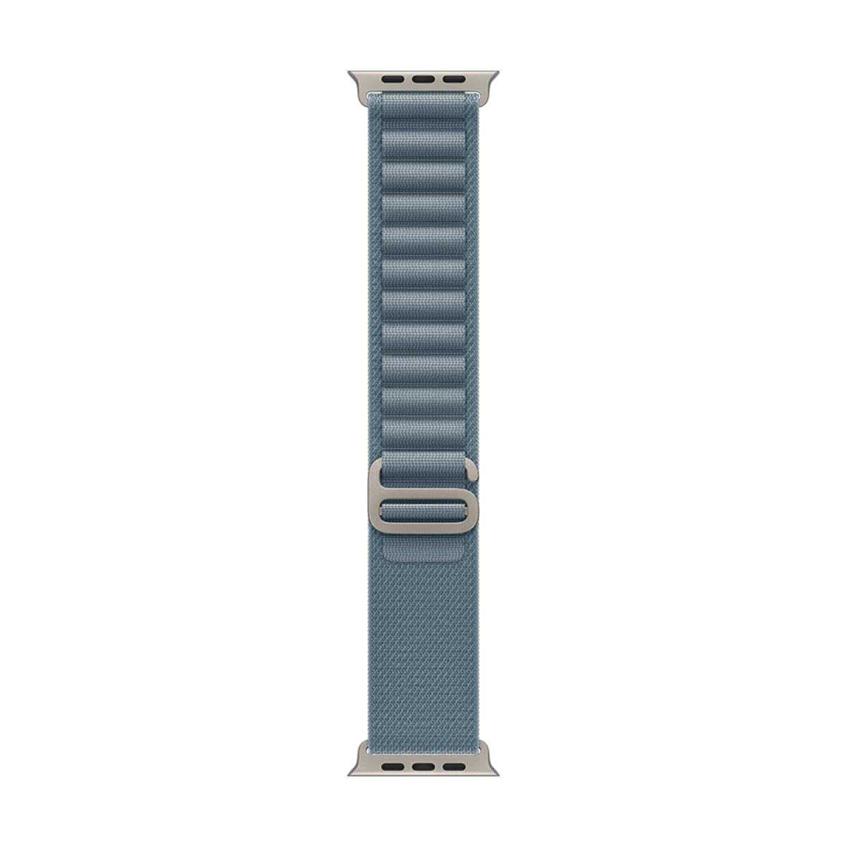 49mm Light Blue Alpine Loop - Medium - Natural Titanium Finish (MFTJ4ZM/A) голубой + серебристый
