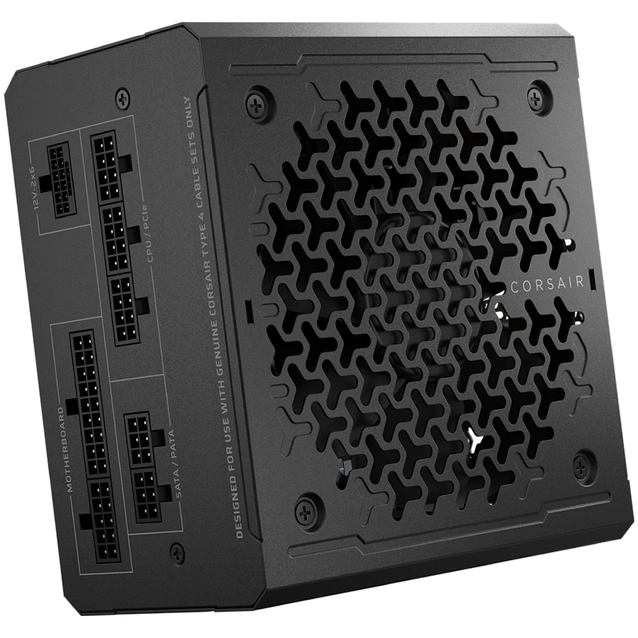 Блок питания Corsair RM850e (CP-9020296-EU) [850 В, 80 PLUS Gold, 6x SATA, 1 x 16 pin (12VHPWR), 3 x 6+2 pin PCIe, 2x 4+4 pin CPU, ATX]