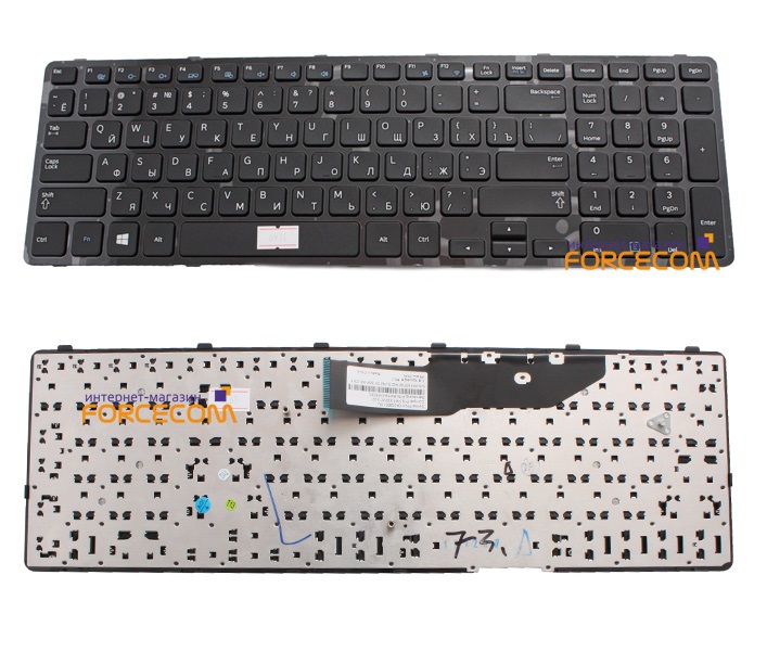 Клавиатура для ноутбука Samsung NP350E7C/ NP355E7C, V134302BS1, PK130RW1A02, RU, V.2, черная