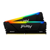 Комплект оперативной памяти Kingston Fury Beast RGB, KF432C16BB12AK2/32WP [32 ГБ DDR 4, 3200 МГц, 1.35 В, подсветка, KIT]