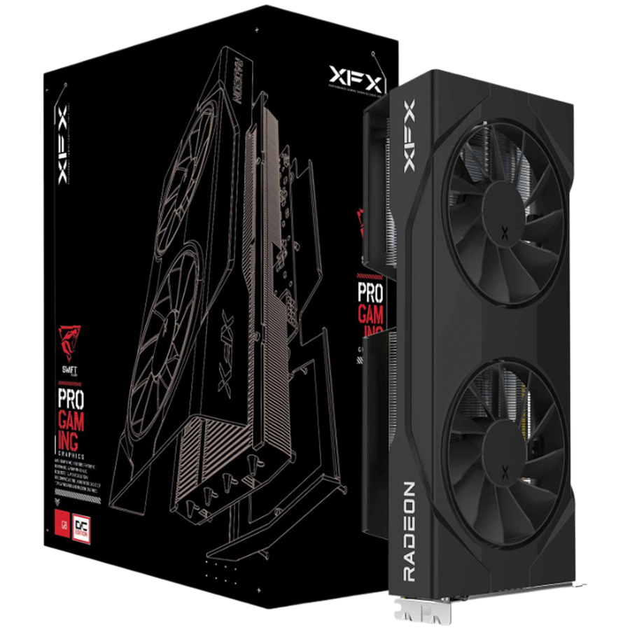 Видеокарта XFX Swift AMD Radeon RX 9060 XT OC Gaming Edition (RX-96TSW16BQ) [16 ГБ, GDDR6, 128 бит, HDMI, DisplayPort (2 шт)]