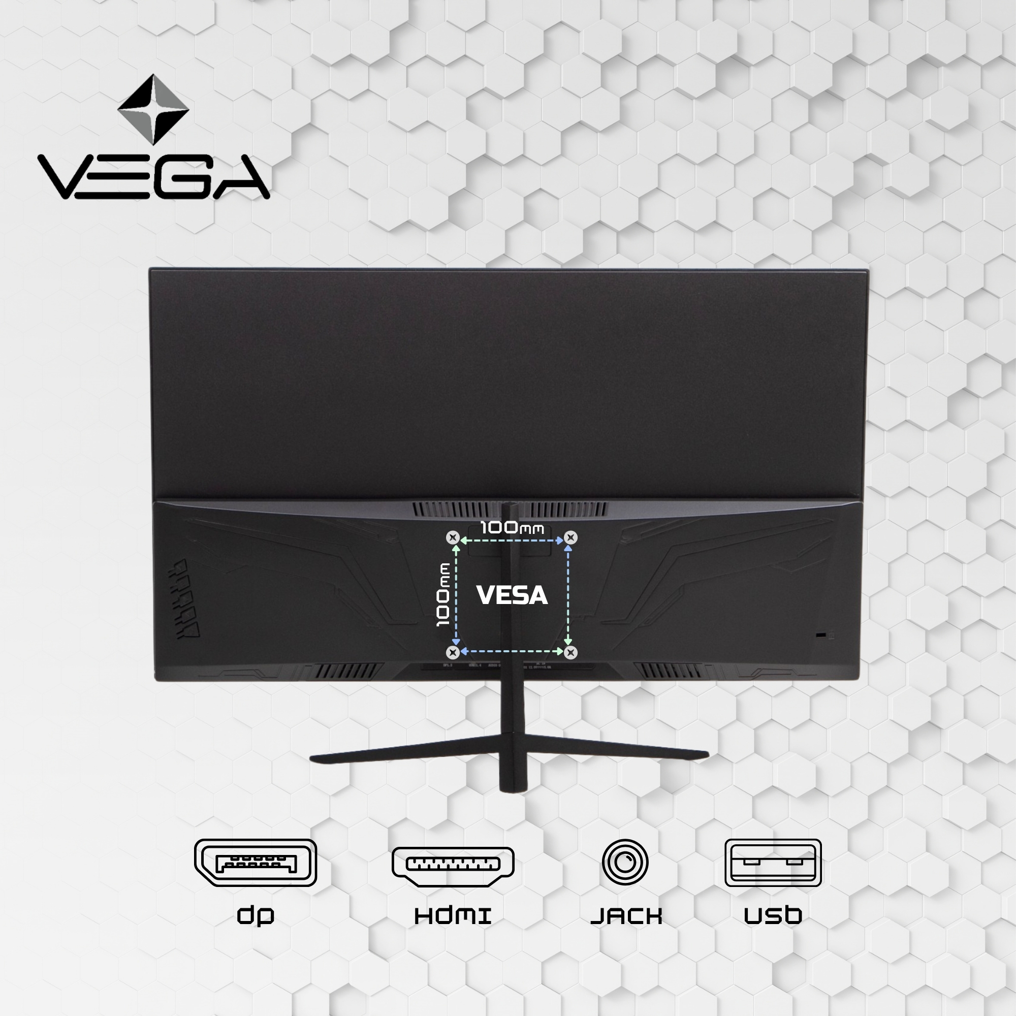 Монитор Vega VHF270-200CA [27", IPS, 1920x1080, 200 Гц, 2 мс, HDMI, DisplayPort]
