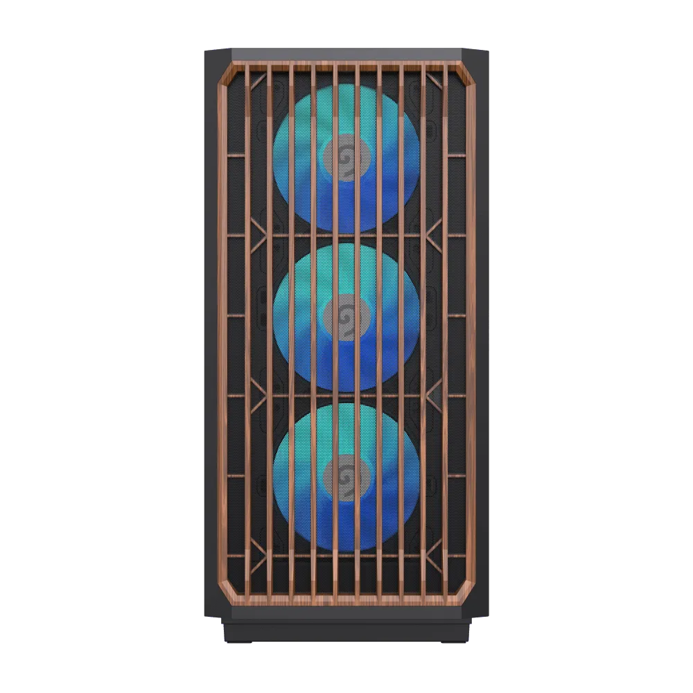 Корпус Gembird F45 BW Black (1116-4045R0003) [Midi Tower, 3 x 120x120 мм, черный]