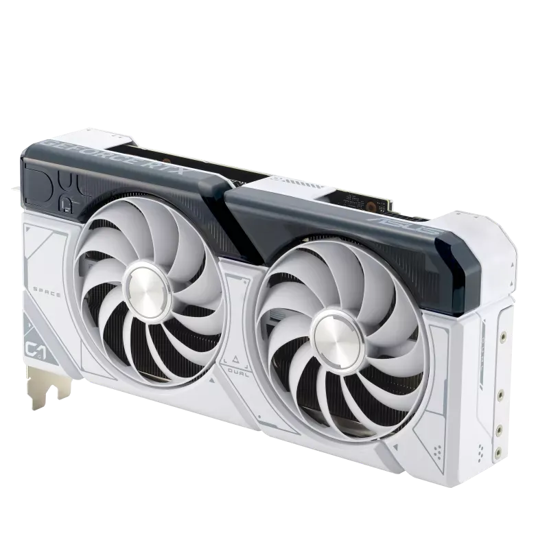 Видеокарта Asus Dual GeForce RTX 4070 SUPER White OC (DUAL-RTX4070S-O12G-WHITE) [12 ГБ, GDDR6X, 192 бит, HDMI, DisplayPort (3 шт)]