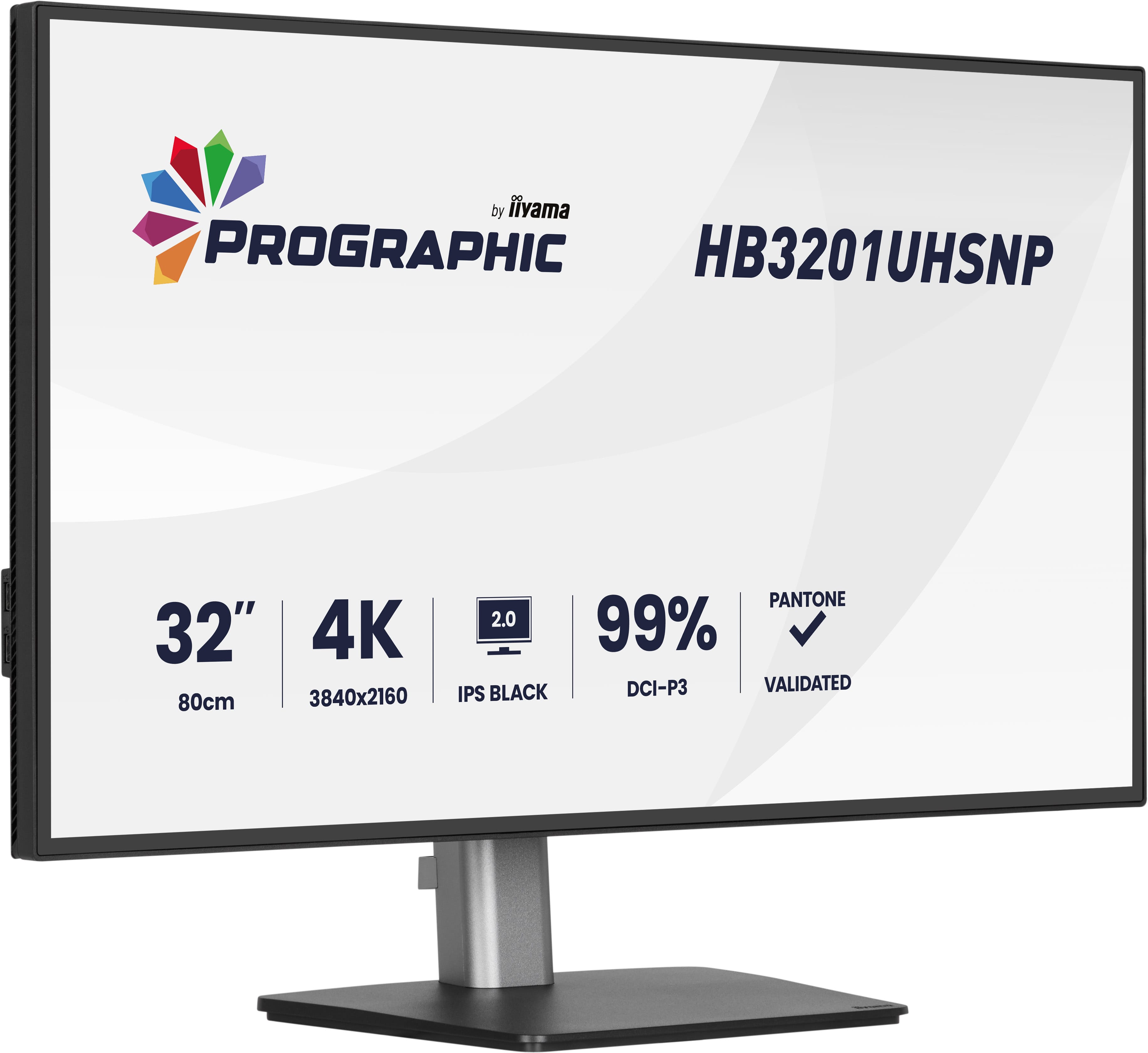 Монитор Iiyama HB3201UHSNP-B1 [31.5", IPS, 3840x2160, 60 Гц, 4 мс, HDMI, DisplayPort]