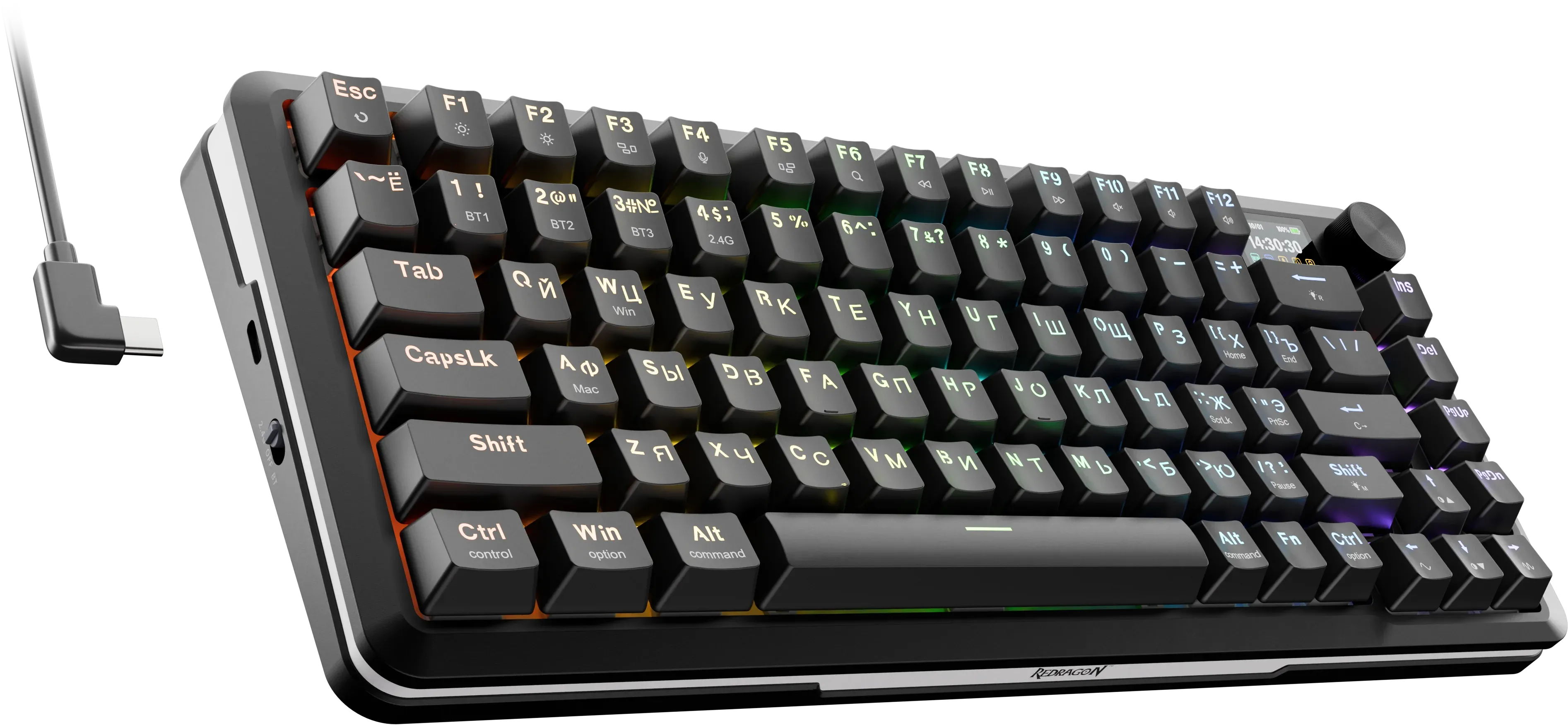 Клавиатура Redragon Flekact Pro (72535) [Механическая, беспроводная, клавиш - 81, подсветка, черная]