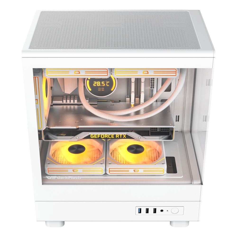 Корпус darkFlash DB330M (DF-DB330M-WH) [Mini Tower, 3 x 120 мм ARGB, Белый]