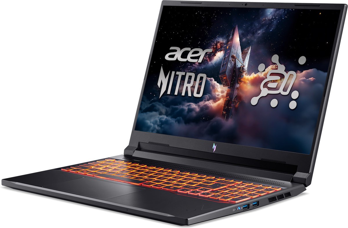 Ноутбук Acer Nitro V 16 AI ANV16-42 (NH.U1FER.002) [16", Ryzen 7 260, 16 ГБ ОЗУ, 1 ТБ SSD, RTX 5070, DOS]