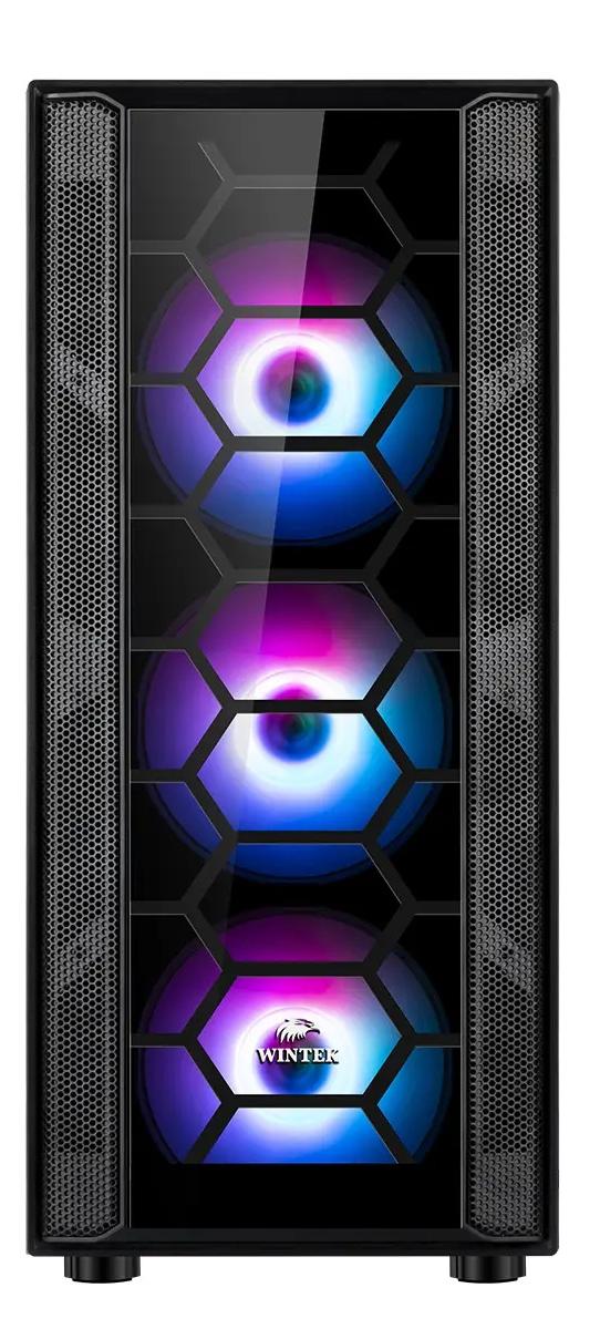 Корпус ПК без БП Wintek Galaxy F507 TG, черный  - купить в интернет-магазине Forcecom.kz Корпус ПК без БП Wintek Galaxy F507 TG, черный