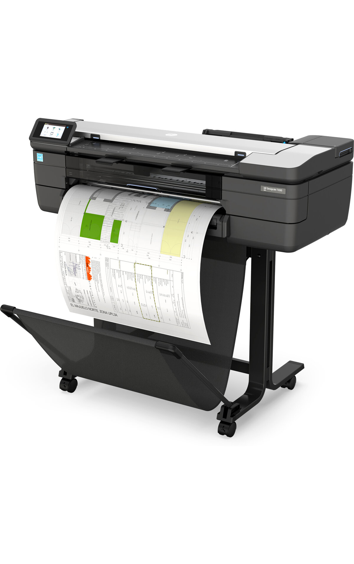 МФУ HP DesignJet T830 24" (F9A28D#B19) [A1, струйное, цветное, 1200 x 2400 DPI, Wi-Fi, Ethernet (RJ-45)]