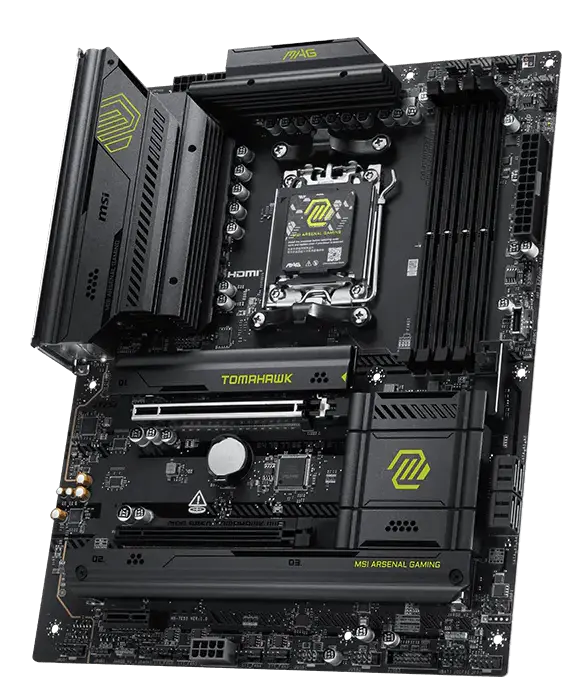 Материнская плата MSI MAG B850 TOMAHAWK WIFI [AM5, AMD B850, 4xDDR 5, 3xM.2, 1xPCI-E x16, Standard-ATX]