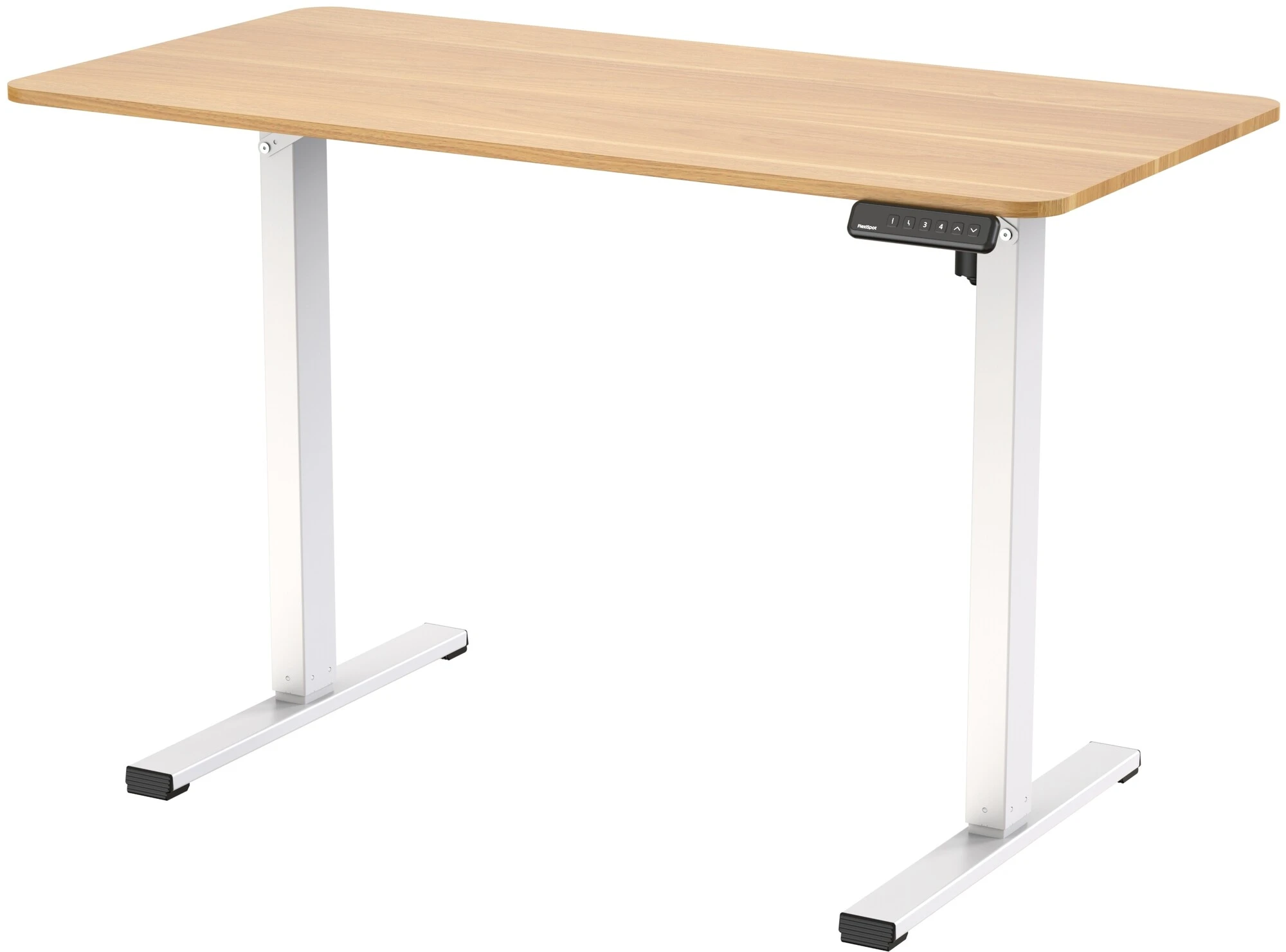 Стол регулируемый FlexiSpot FQ2-WM-1260, Oak-White, Белый / Бежевый