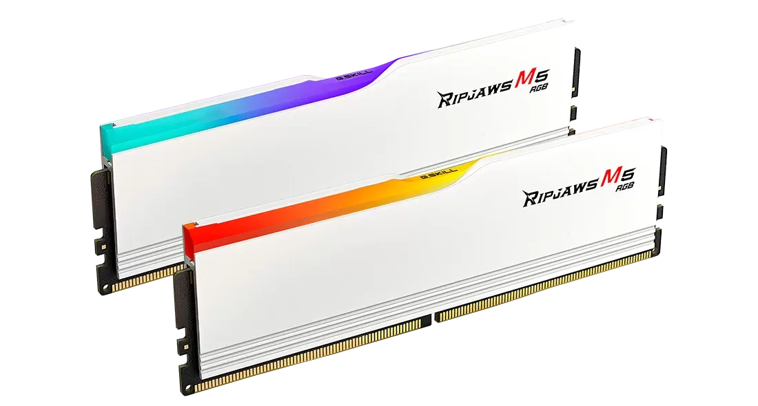 Комплект оперативной памяти G.Skill RipJaws M5 RGB (F5-5200J4040A24GX2-RM5RW) [48 ГБ, DDR 5, 5200 МГц, 1.1 В, подсветка, KIT]