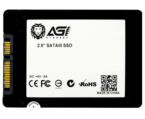 Твердотельный накопитель SSD AGI AI238, AGI250GIMAI238 [250 ГБ, 2.5" SATA III, чтение: 540 МБ/с, запись: 500 МБ/с, QLC]