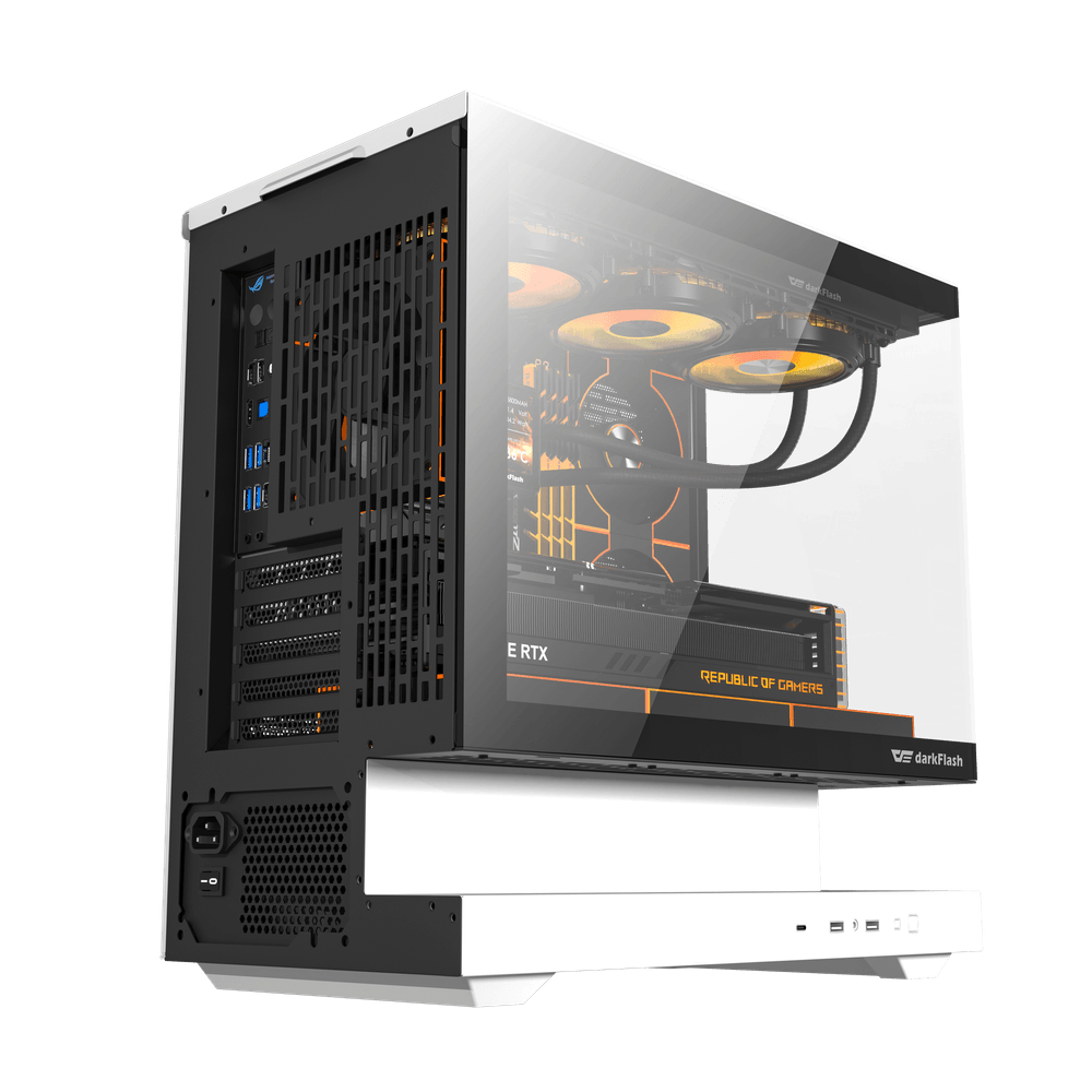 Корпус darkFlash F1 (DF-F1-WH) [Mini Tower, 6 x 120 мм ARGB, Белый]
