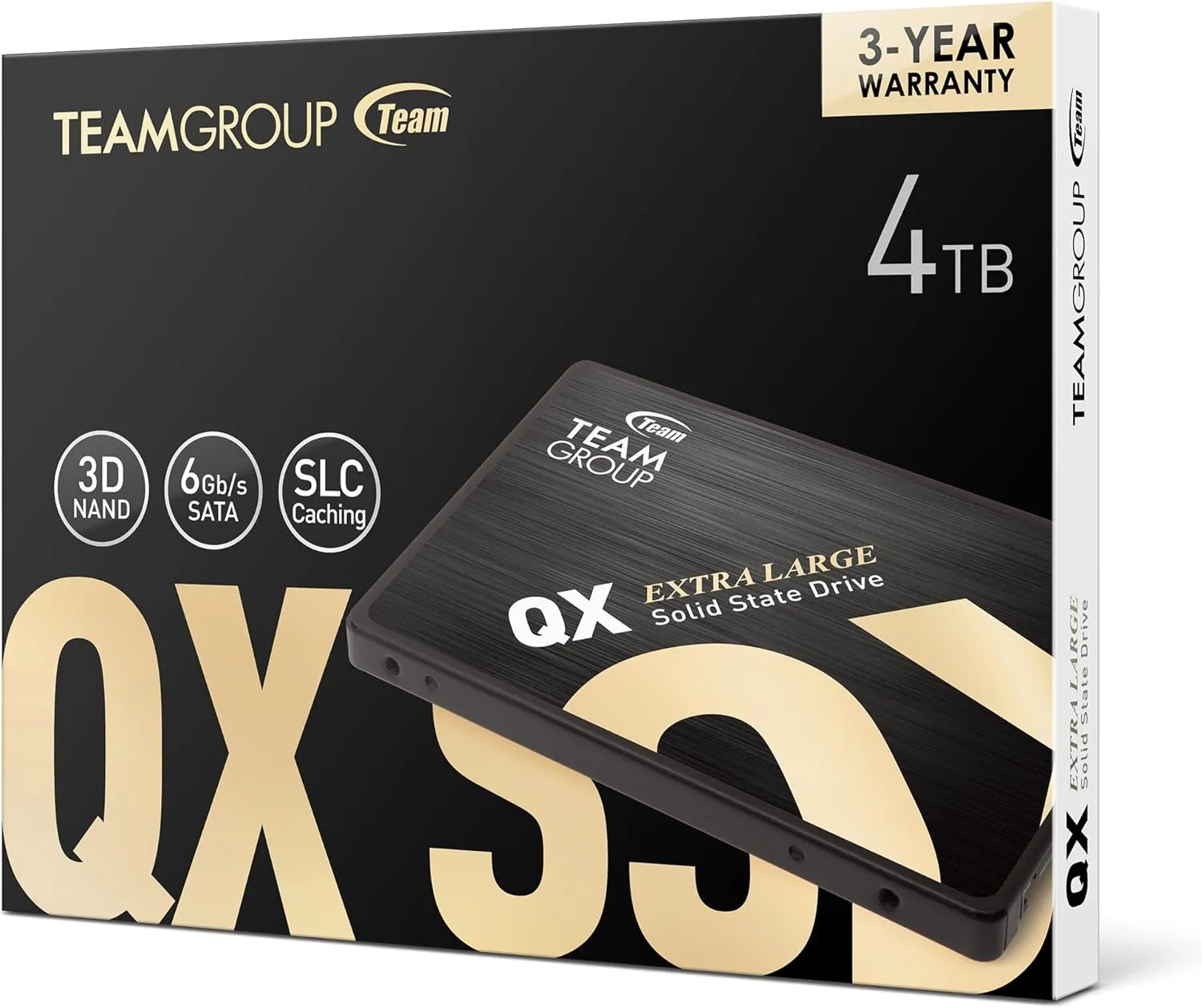 SSD-накопитель Team Group QX SSD (T253X7004T0C101) [4 ТБ, 2.5", SATA III, 500/460 МБ/с]