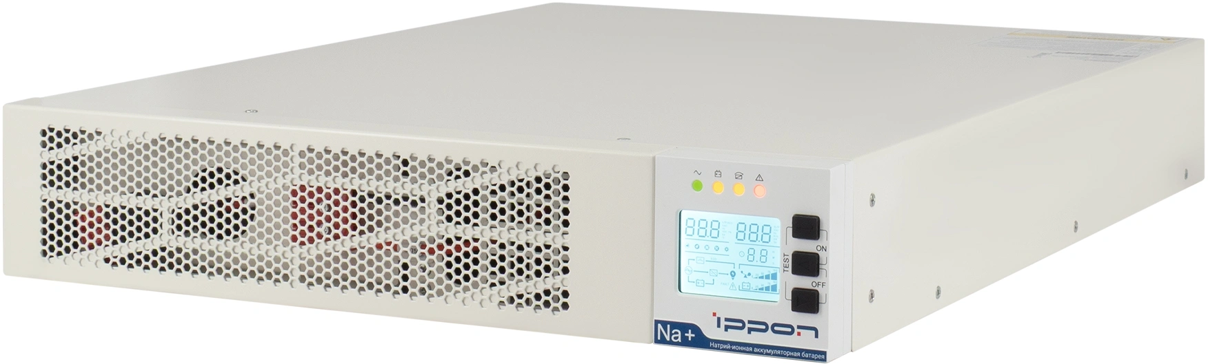 ИБП Ippon Na+ RTA 3000 3000W/Rack online/батарея 12V 4,8Ah*6/USB-B /RS-232/EPO/8 IEC/ЖК-дисплей/поддержка SNMP/Белый
