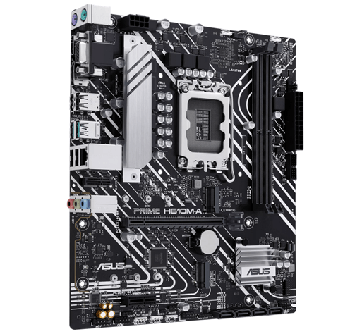 Материнская плата ASUS PRIME H610M-A R2.0, LGA1700 H610 2xDDR5 4xSATA3 2xM.2 D-Sub HDMI DP mATX