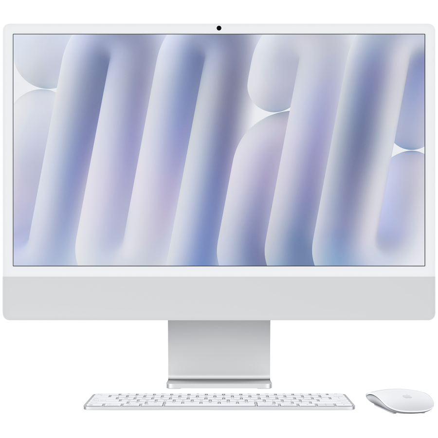 24-inch iMac with Retina 4.5K display: Apple M4 chip with 8‑core CPU and 8‑core GPU, 16GB, 256GB SSD - Silver,Model A3247