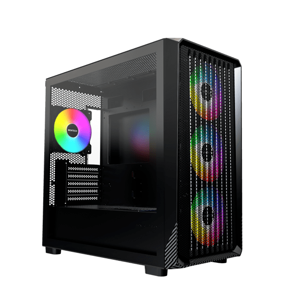 Корпус Montech X5M (B) [Mini Tower, 4 × 140 мм, Черный]