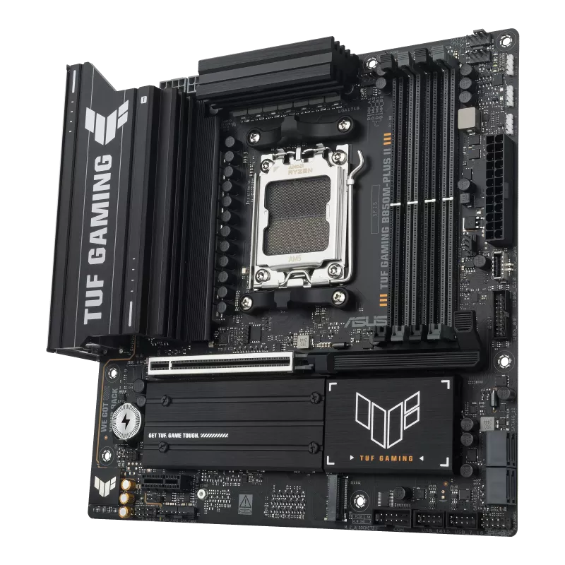 Материнская плата Asus TUF GAMING B850M-PLUS II [AM5, AMD B850, 4xDDR 5, 3xM.2, 1xPCI-E x16, Micro-ATX]