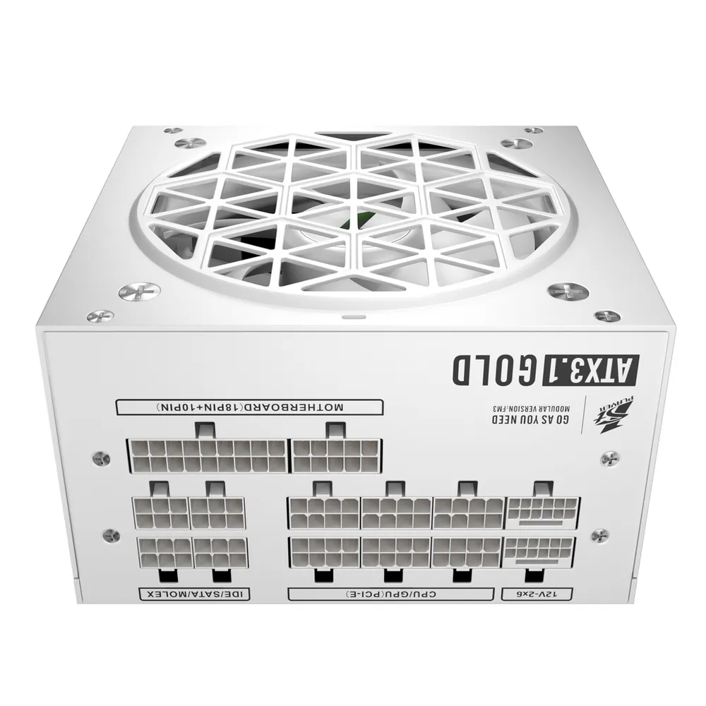 Блок питания 1stPlayer NGDP 750W White Gold (HA-750BA4 WHITE) [750 Вт, 80 PLUS Gold, 8x SATA, 1 x 16 pin (12VHPWR), 2 x 6+2 pin PCIe, 2x 4+4 pin CPU, ATX]