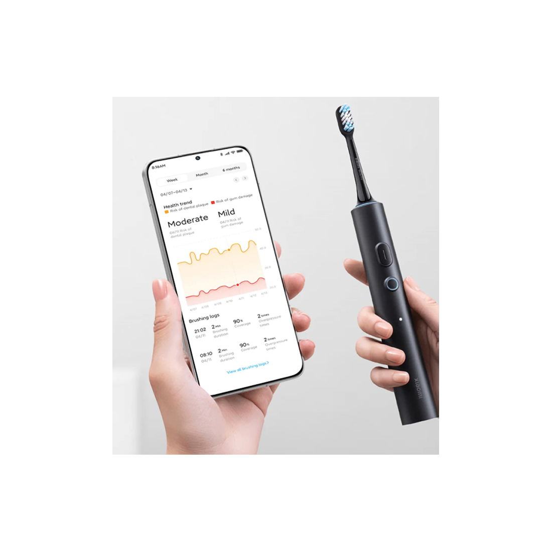 Умная зубная электрощетка Xiaomi Smart Electric Toothbrush T501 Темно-серый (MES607 / BHR7792GL)