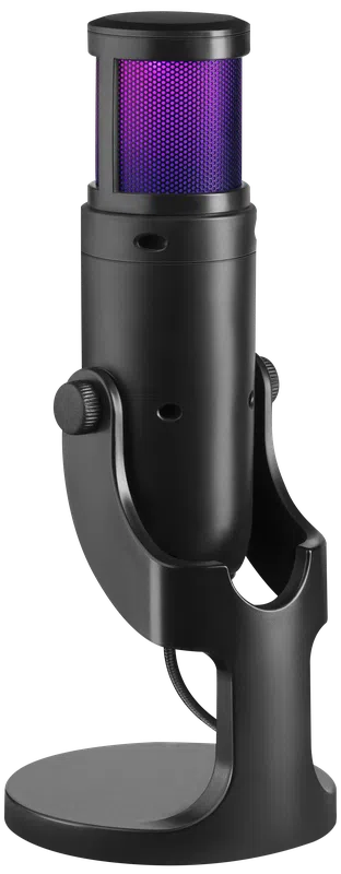 Игровой стрим микрофон Defender Galactar GMC 250 USB, LED, черный
