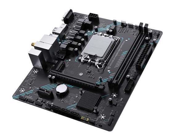 Материнская плата Maxsun H610M 666 WIFI6 D5 [LGA 1700, Intel H610, 2xDDR 5, 1xM.2, 1xPCI-E x16, Micro-ATX]