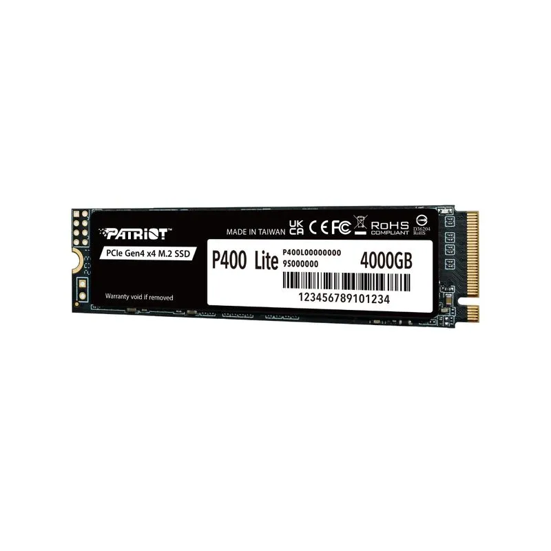 SSD-накопитель Patriot P400 Lite (P400LP1KGM28H) [1 ТБ, M.2, PCI-E, 3500/2700 МБ/с]