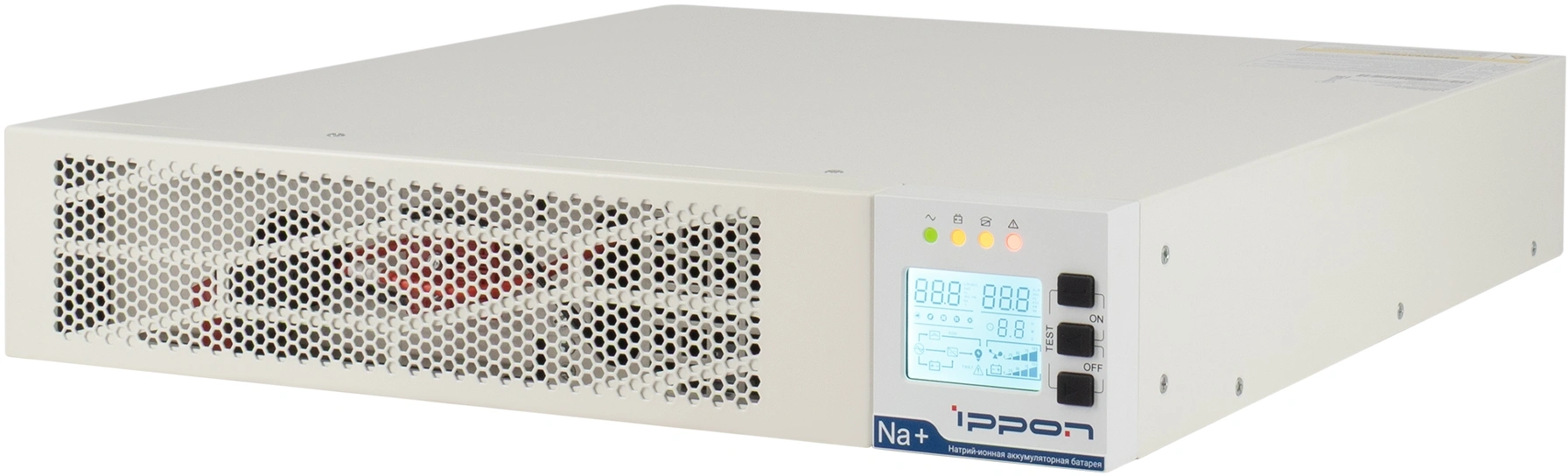 ИБП Ippon Na+ RTA 2000 2000W/Rack online/батарея 12V 4,8Ah*6/USB-B /RS-232/EPO/8 IEC/ЖК-дисплей/поддержка SNMP/Белый
