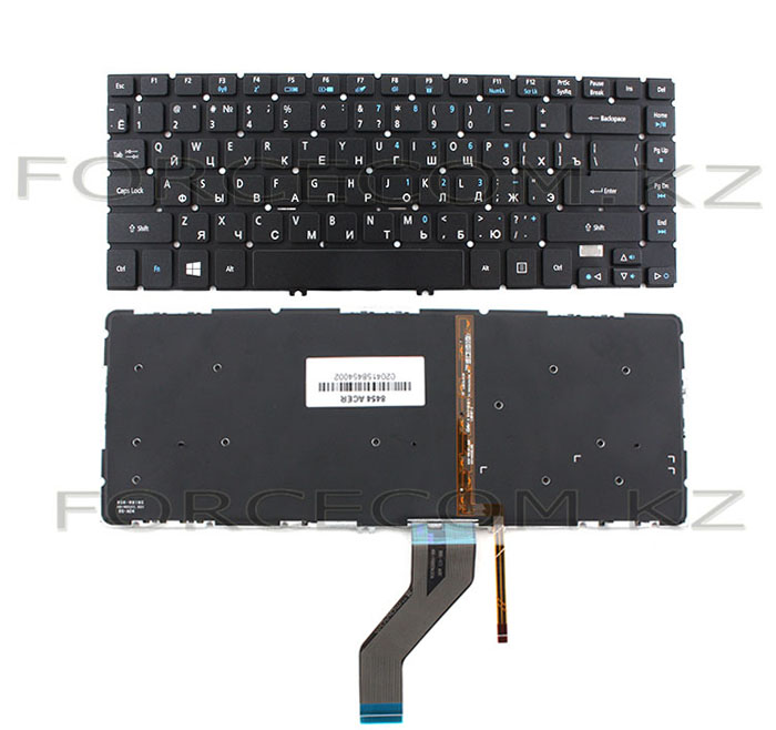 Клавиатура для ноутбука Acer Aspire V5-473G, RU, подсветка, черная