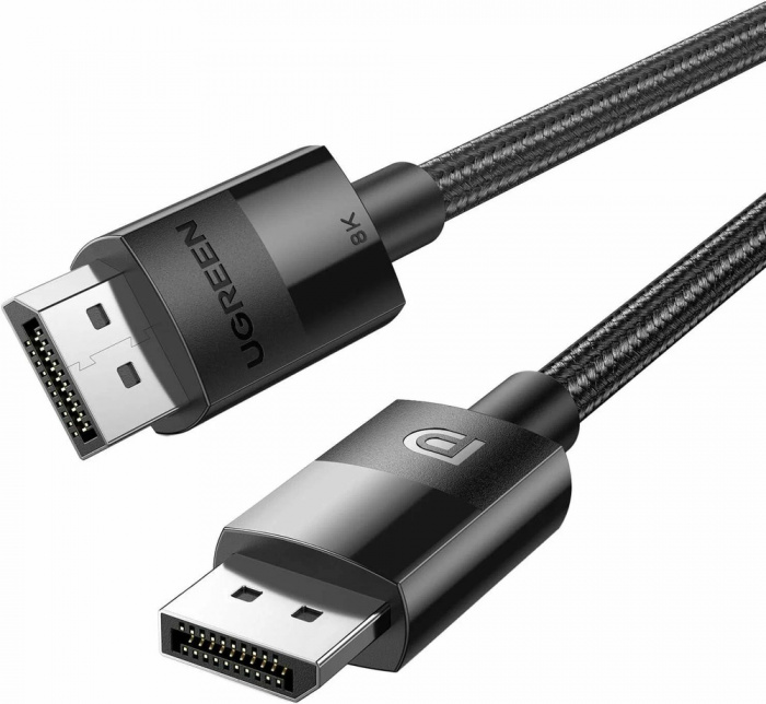 Кабель Ugreen DP114 (80391) DisplayPort 1.4, 8K/60hz 4K/144Hz , 1,5m (Черный) 