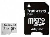 Карта памяти microSDHC, 32 GB, Transcend, TS32GUSD300S-A, Class 10, U1