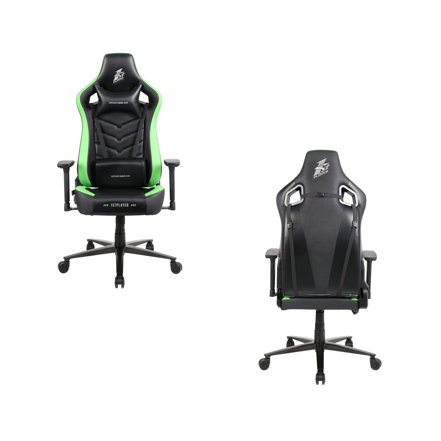 Игровое компьютерное кресло 1stPlayer DK1 Pro, Black/Green  - купить по цене 108 710 тг. в интернет-магазине Forcecom.kz