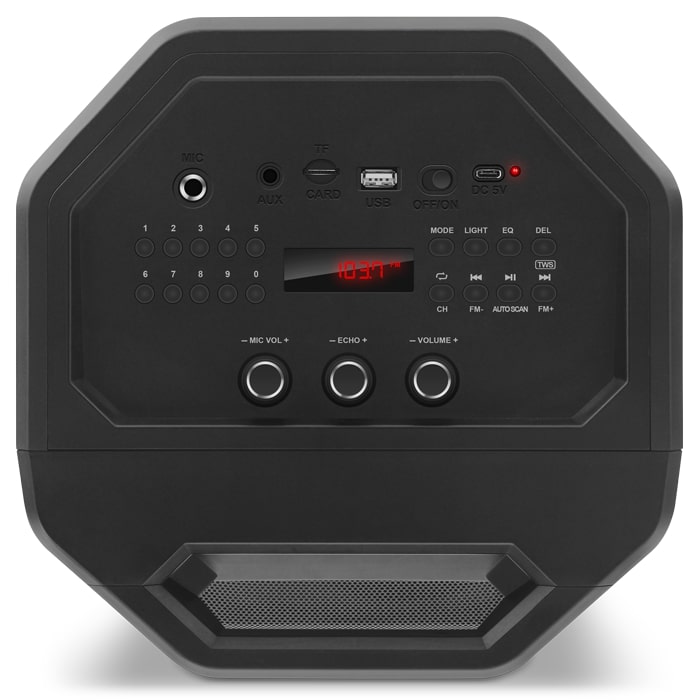 SVEN PS-680, черный, акустическая система (65W, TWS, Bluetooth, FM, USB, microSD, LED-display, RC)