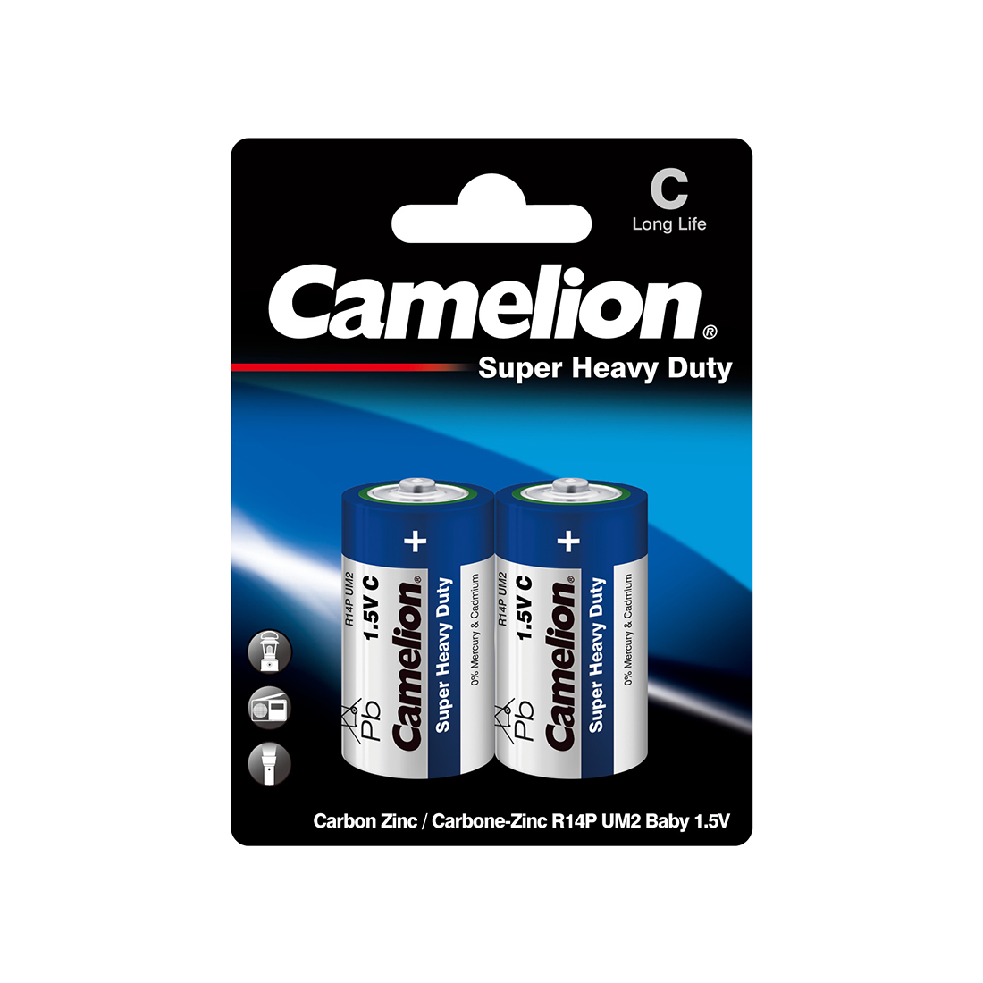 Батарейка CAMELION Super Heavy Duty R14P-BP2B 2шт. в блистере - купить ...