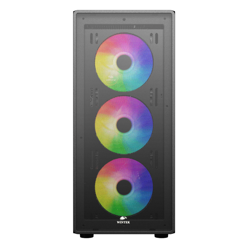 Корпус Wintek Miracle (A01-B-M TG) [Midi Tower, 4 x 120 мм FRGB, Черный]