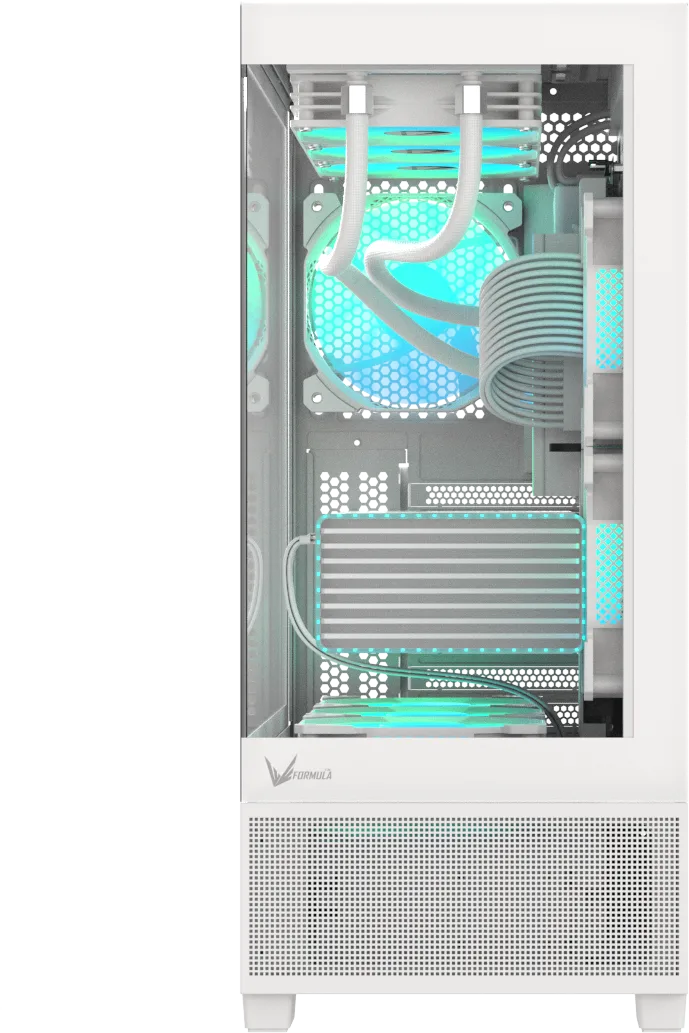 Корпус Formula V Crystal E1 Cosmic [Midi Tower, 3 x 120мм Floe ARPW, белый]