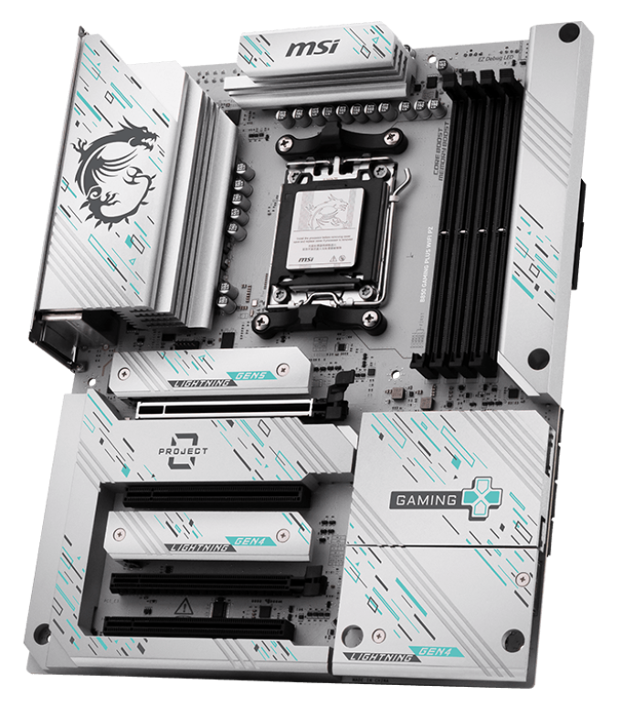 Материнская плата MSI B850 GAMING PLUS WIFI PZ [AM5, AMD B850, 4xDDR 5, 3xM.2, 4xPCI-E x16, Standard-ATX]