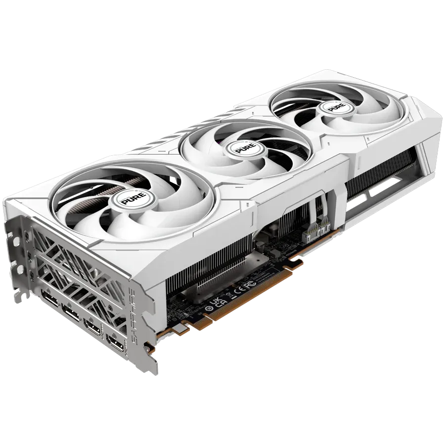 Видеокарта Sapphire PURE AMD RADEON RX 9070 XT GAMING OC 16GB DUAL (11348-02-20G) [16 ГБ, GDDR6, 256 бит, HDMI (2 шт), DisplayPort (2 шт)]