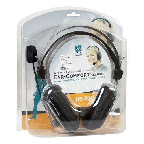 Наушники+микрофон A4tech HS-50 (20Hz-20kHz, 32 Om, 97dB, 2m)