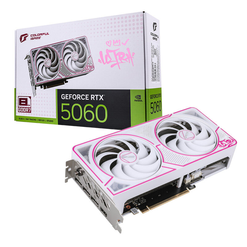 Видеокарта Colorful iGame RTX 5060 Ultra W DUO OC 8GB-V [8 ГБ, GDDR7, 128 бит, HDMI, DisplayPort (3 шт)]