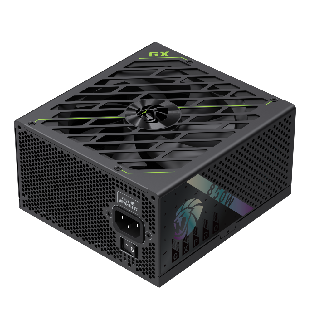 Блок питания GameMax GX PRO 850G Gold (2121-0850B0036) [850 Вт, 80 PLUS Gold, 6x SATA, 1 x 16 pin (12VHPWR), 4 x 6+2 pin PCIe, 2x 4+4 pin CPU, ATX]